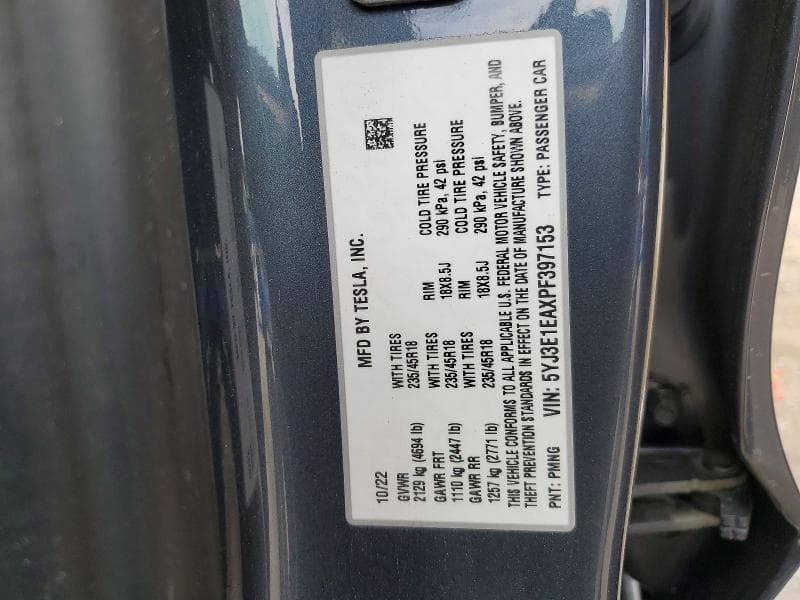 2023 TESLA MODEL 3 12