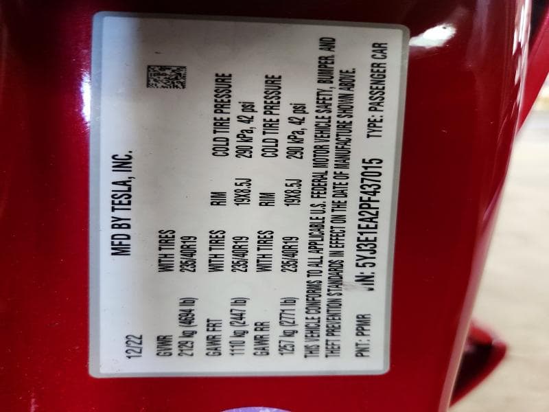 2023 TESLA MODEL 3 12