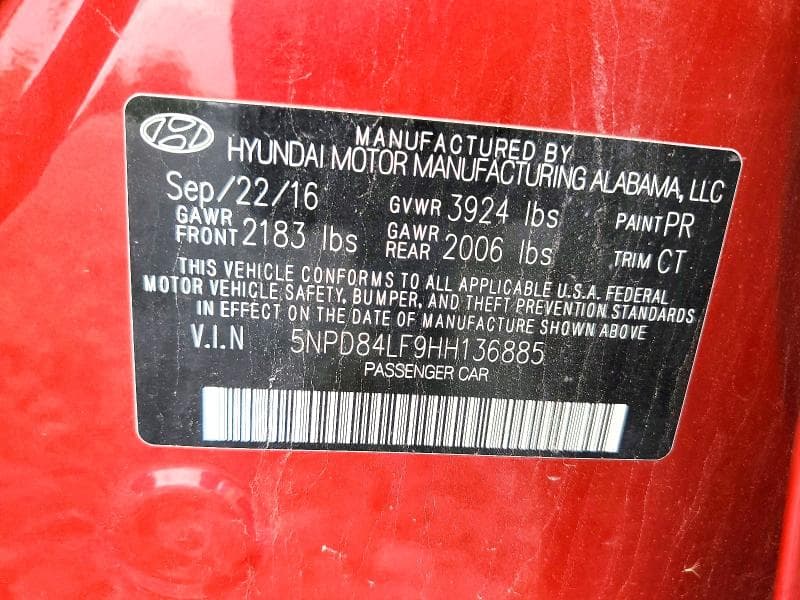 2017 HYUNDAI ELANTRA VALUE EDITION 12