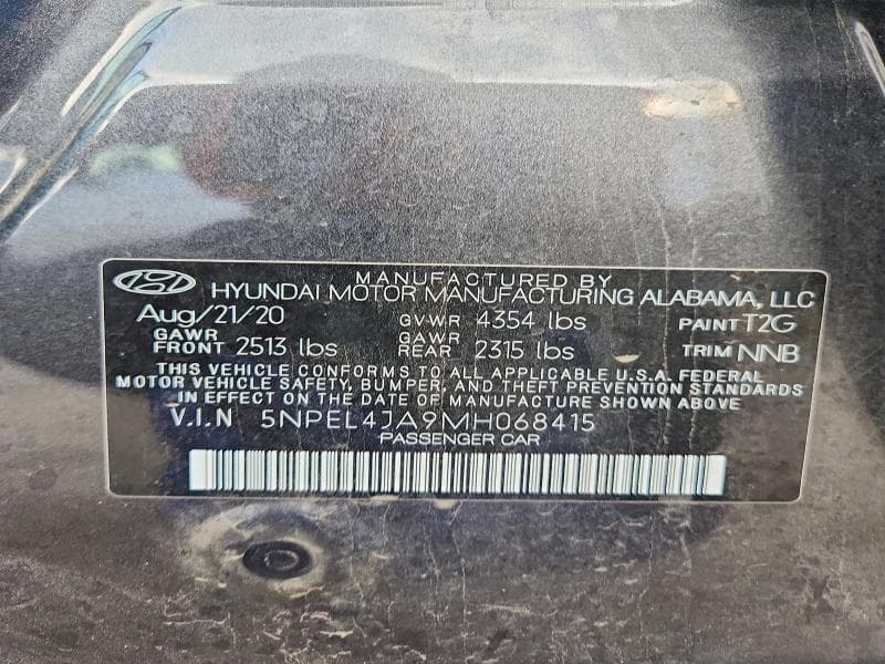 2021 HYUNDAI SONATA SEL 12