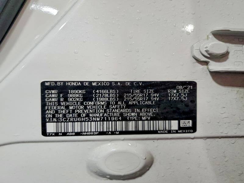 2022 HONDA HR-V EX 13