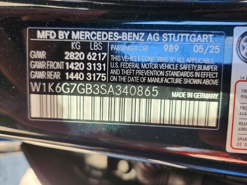 2025 MERCEDES-BENZ S 580 4MATIC 12