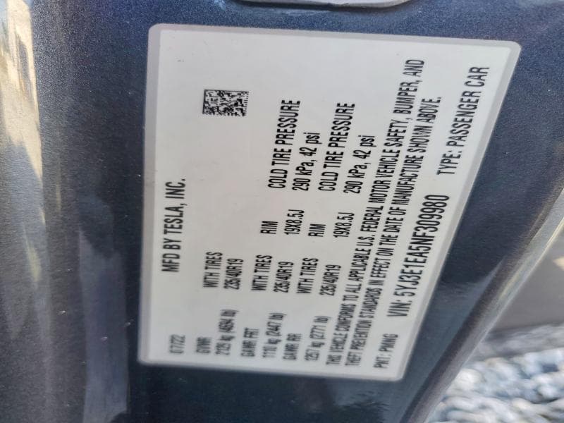 2022 TESLA MODEL 3 12