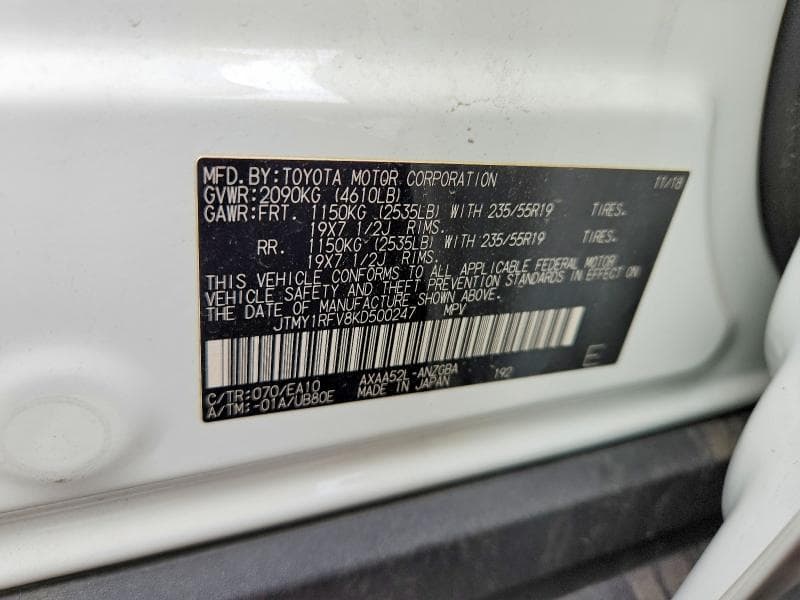 2019 TOYOTA RAV4 LIMITED 13