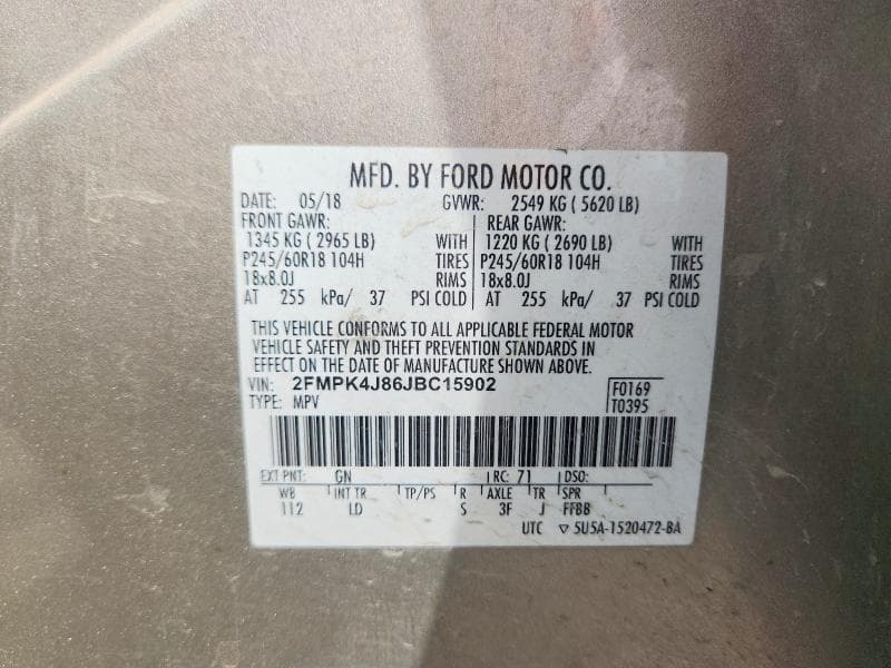 2018 FORD EDGE SEL 13