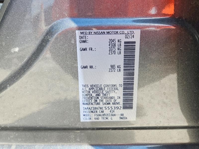 2024 NISSAN LEAF S 12