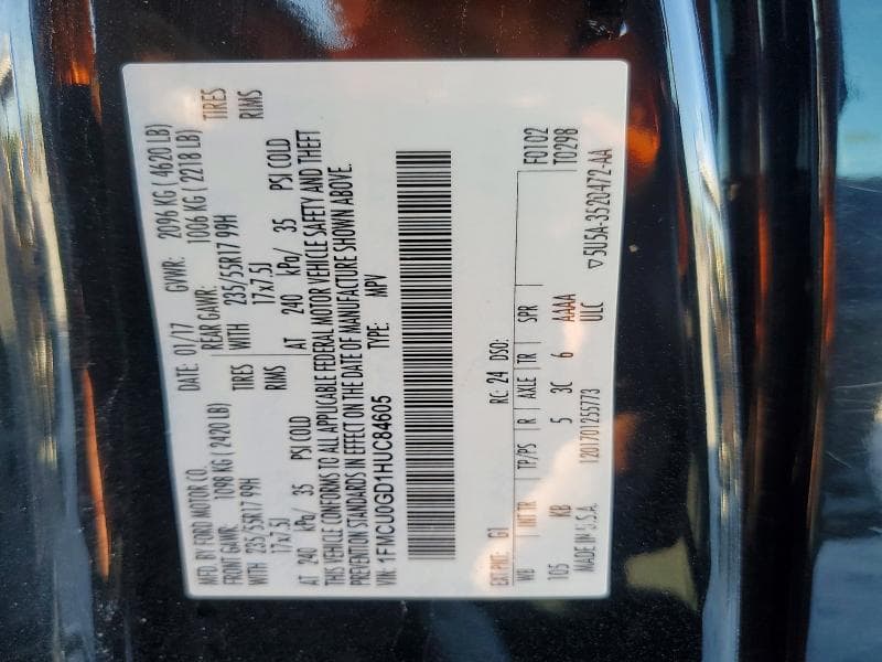 2017 FORD ESCAPE SE 14
