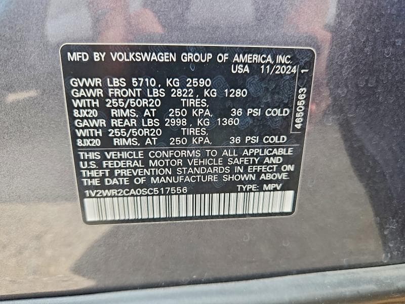 2025 VOLKSWAGEN ATLAS SE 13