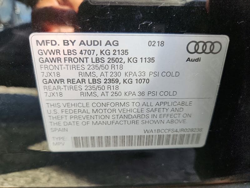 2018 AUDI Q3 PREMIUM 14