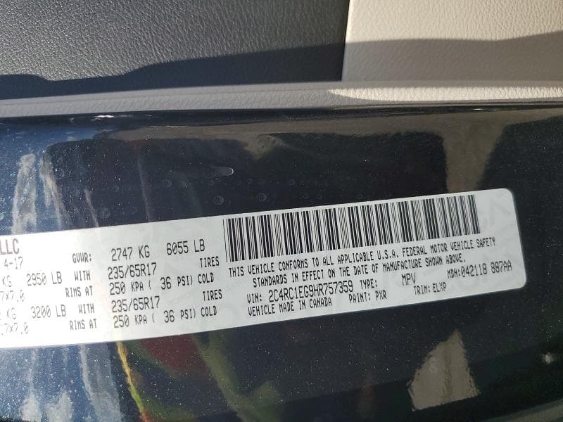 2017 CHRYSLER PACIFICA TOURING L PLUS 13