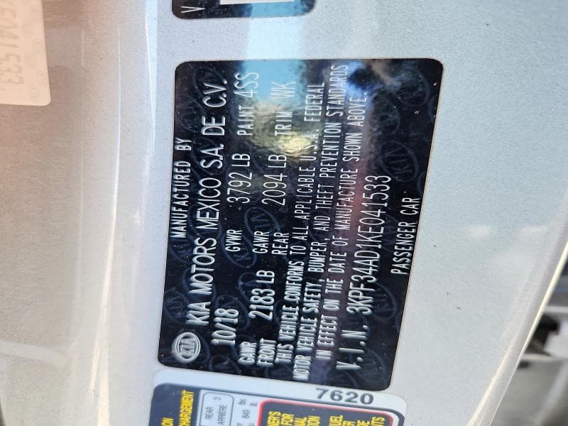 2019 KIA FORTE S 12
