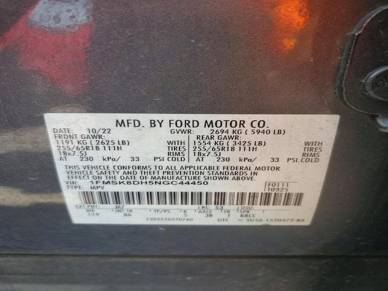 2022 FORD EXPLORER XLT 13