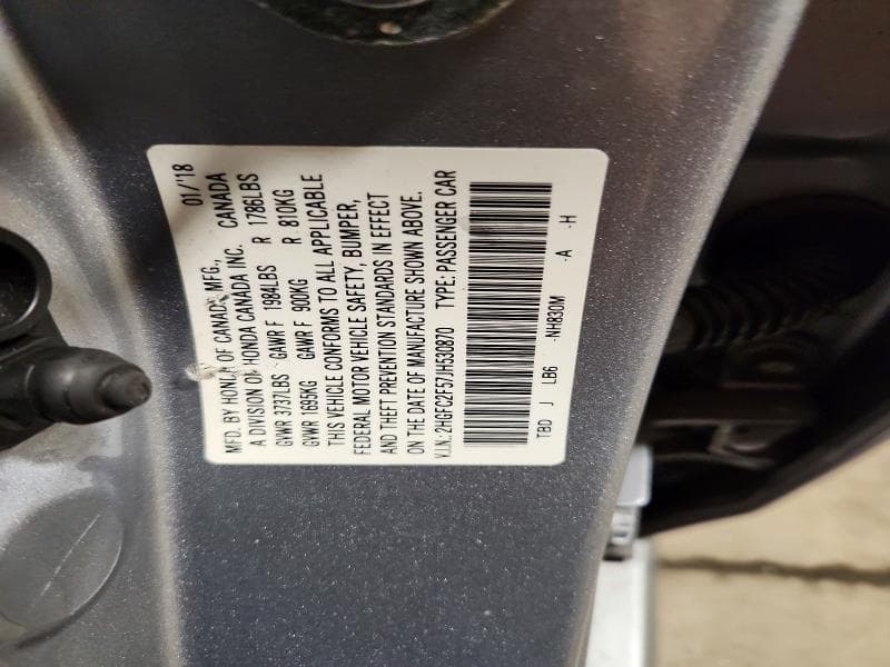 2018 HONDA CIVIC LX 13