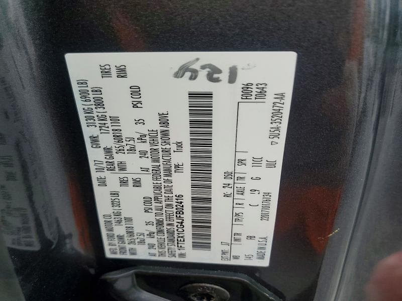 2018 FORD F150 SUPER CAB 12