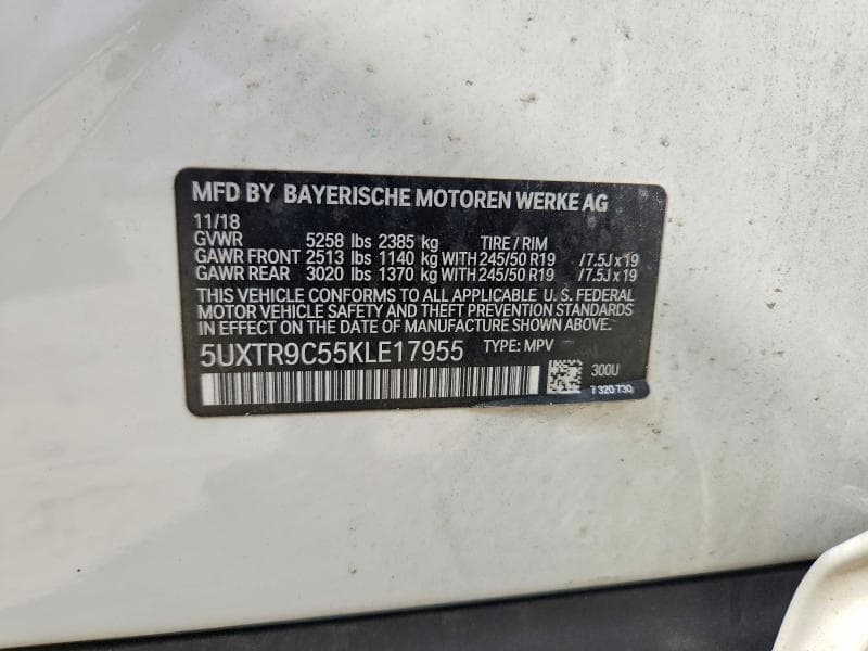2019 BMW X3 XDRIVE30I 13