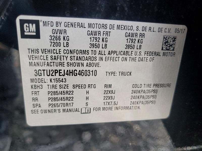 2017 GMC SIERRA K1500 DENALI 12