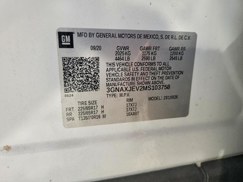 2021 CHEVROLET EQUINOX LT 12