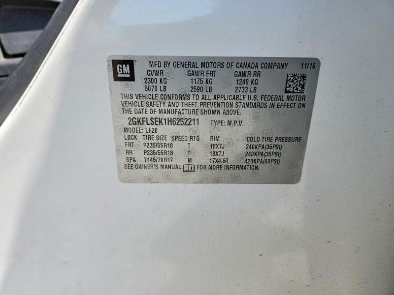 2017 GMC TERRAIN SLE 13