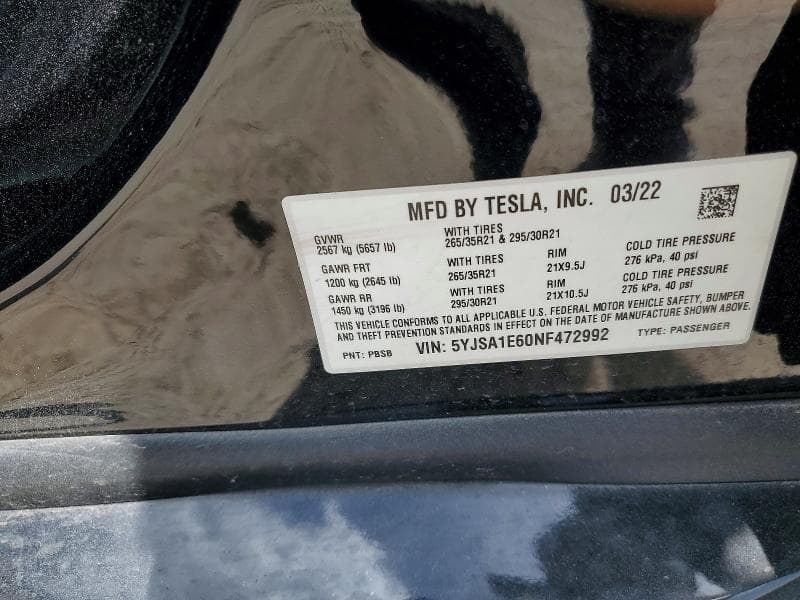 2022 TESLA MDL 3 PF 12