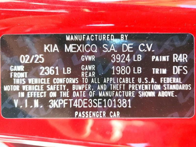 2025 KIA K4 LXS 13