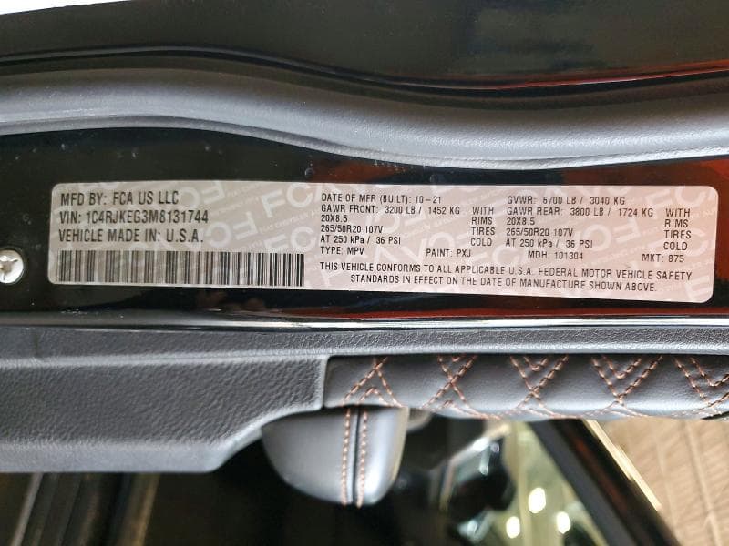 2021 JEEP GRAND CHEROKEE L SUMMIT 13