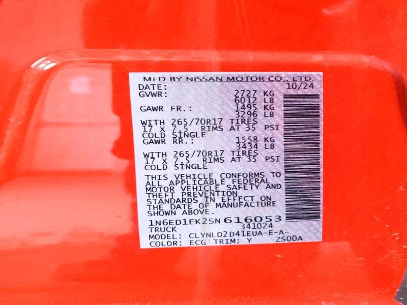 2025 NISSAN FRONTIER PRO-4X 12