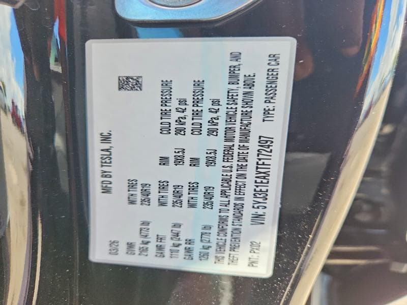 2026 TESLA MODEL 3 12