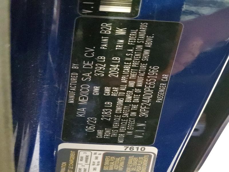 2023 KIA FORTE LXS 12