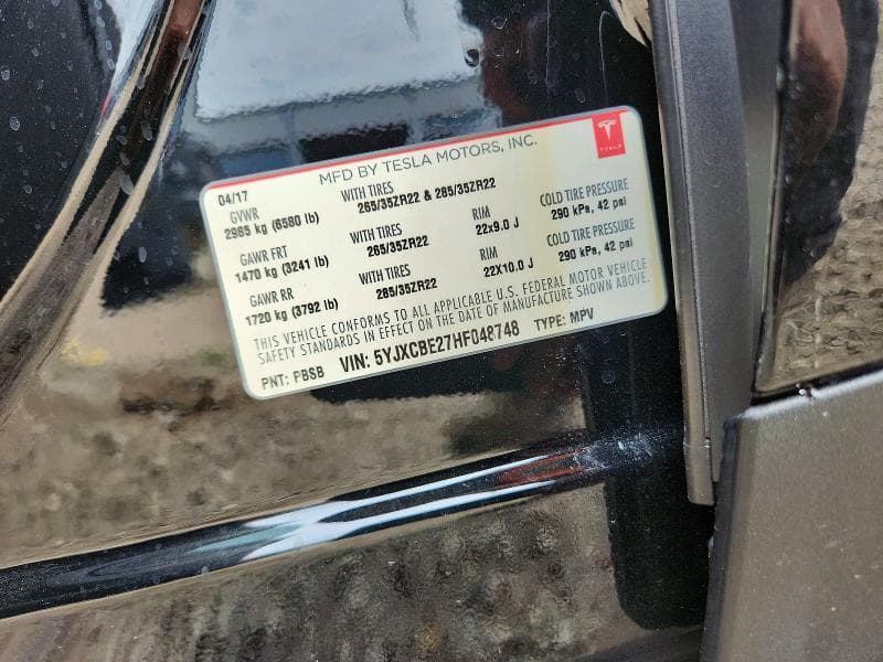2017 TESLA MODEL X 13