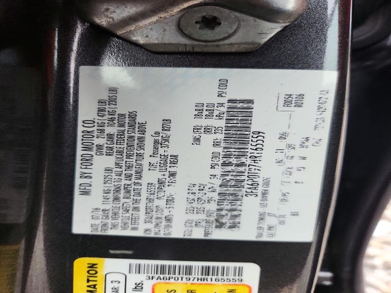 2017 FORD FUSION SE 12