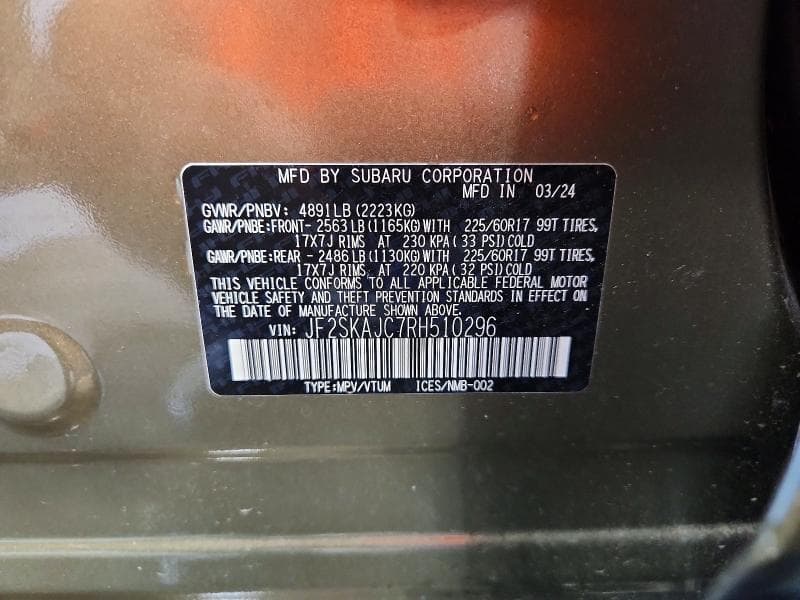 2024 SUBARU FORESTER WILDERNESS 12