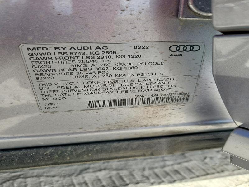 2022 AUDI SQ5 SPORTBACK PREMIUM 13