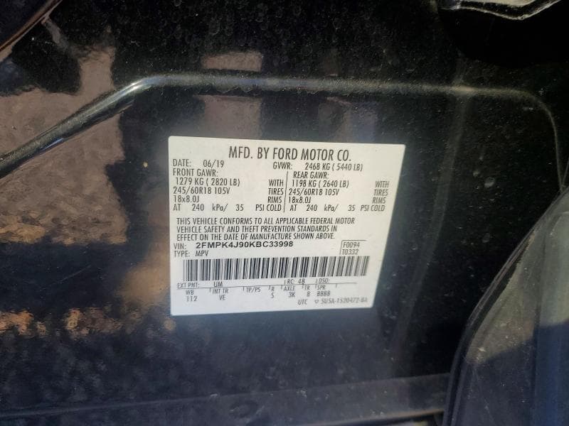 2019 FORD EDGE SEL 12