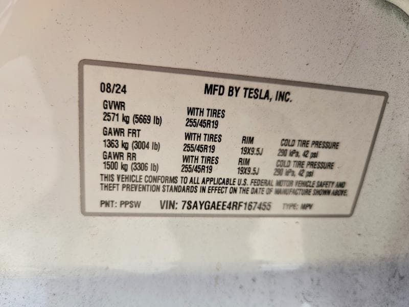 2024 TESLA MODEL Y 12