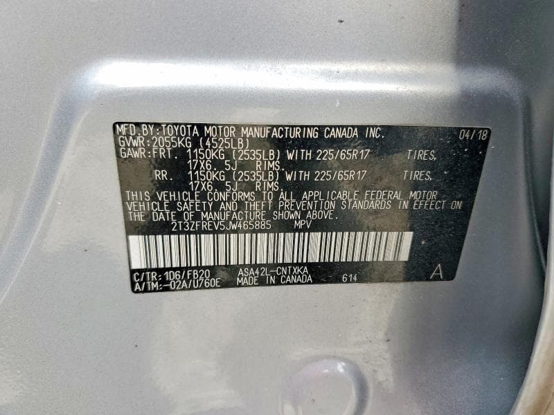 2018 TOYOTA RAV4 LE 13