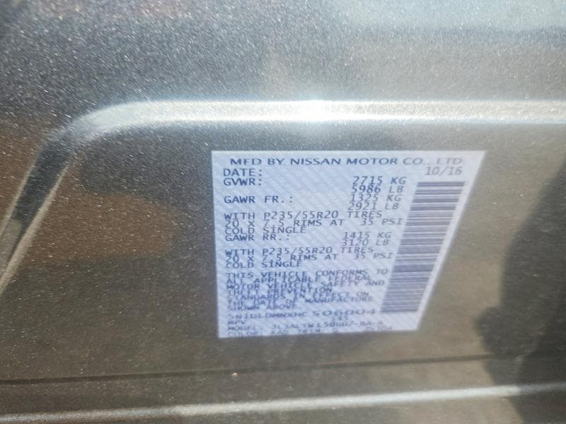 2017 INFINITI QX60 BASE 13