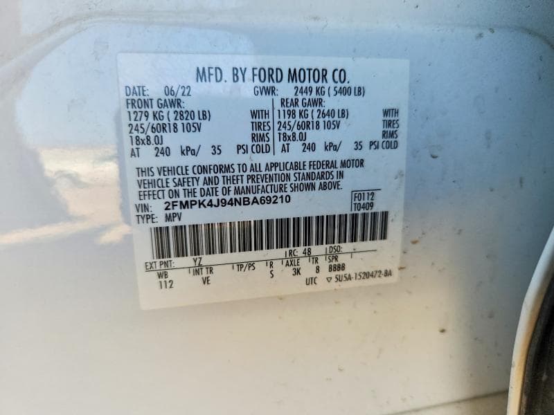 2022 FORD EDGE SEL 13