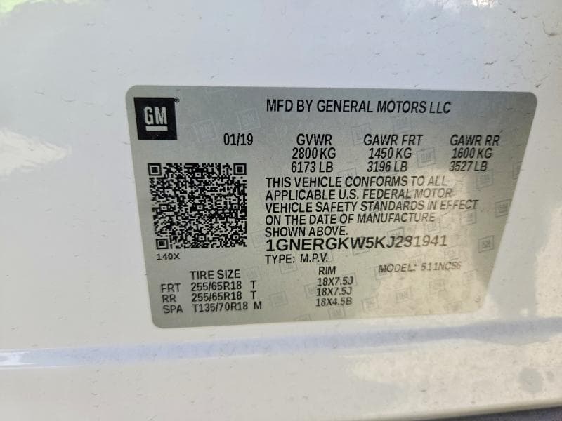 2019 CHEVROLET TRAVERSE LT 13