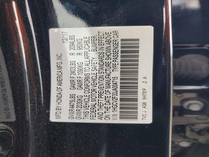 2018 HONDA ACCORD SPORT 12