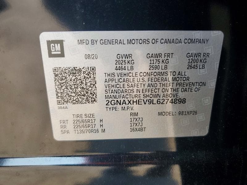 2020 CHEVROLET EQUINOX LS 13