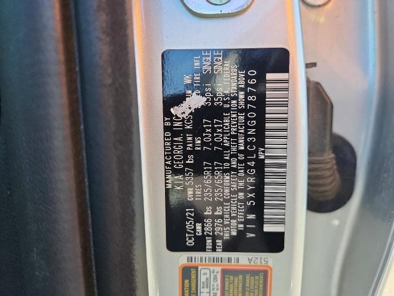 2022 KIA SORENTO LX 13