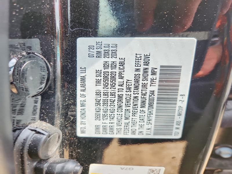 2021 HONDA PILOT BLACK 12