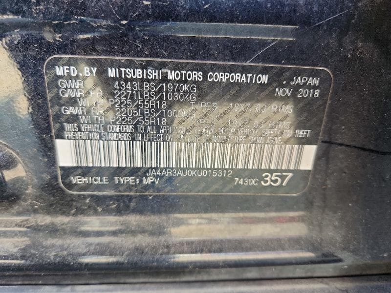2019 MITSUBISHI OUTLANDER SPORT ES 13