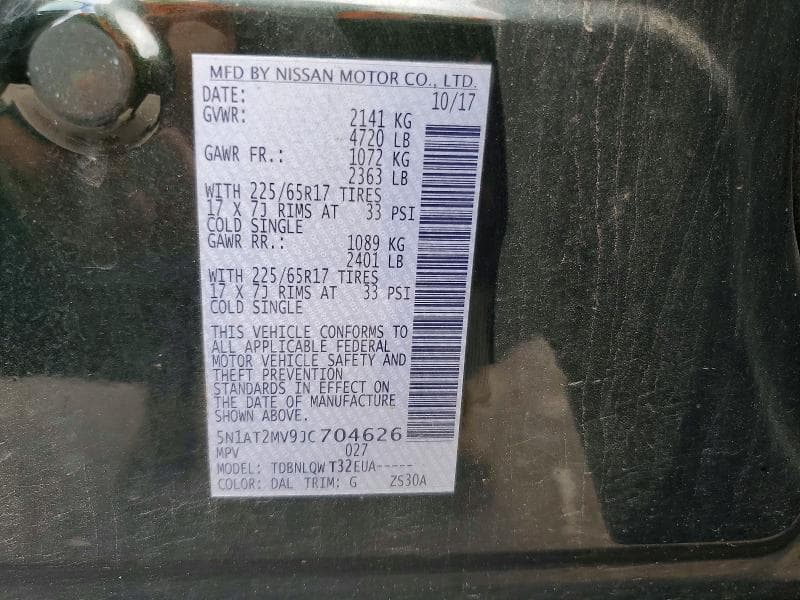 2018 NISSAN ROGUE SV 13