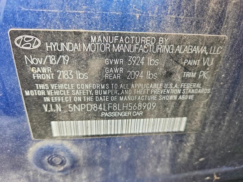 2020 HYUNDAI ELANTRA SEL 12
