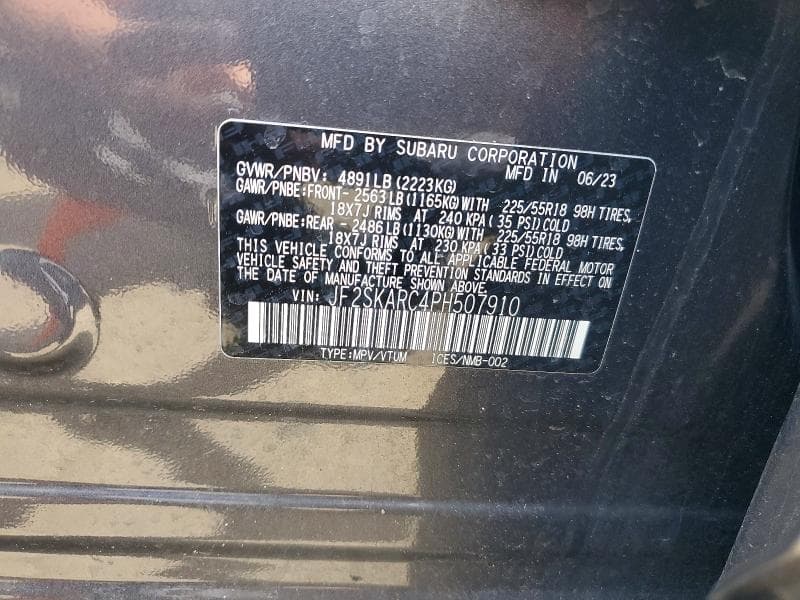 2023 SUBARU FORESTER TOURING 12