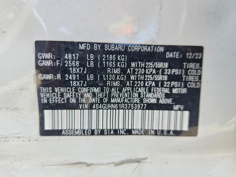 2024 SUBARU CROSSTREK LIMITED 13