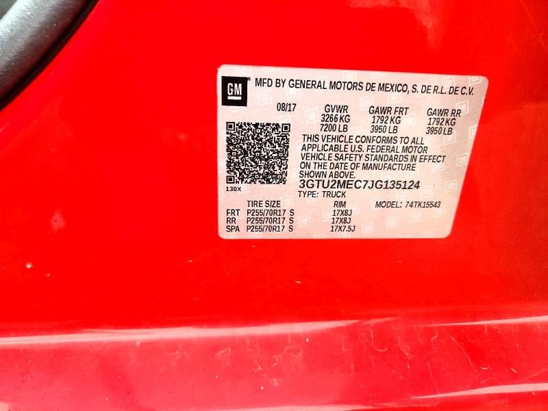 2018 GMC SIERRA K1500 SLE 12