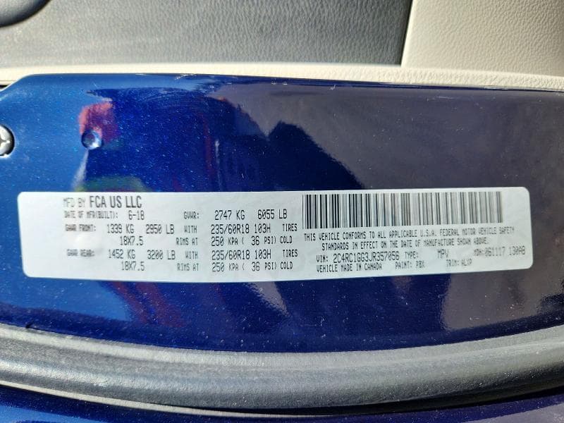 2018 CHRYSLER PACIFICA LIMITED 14