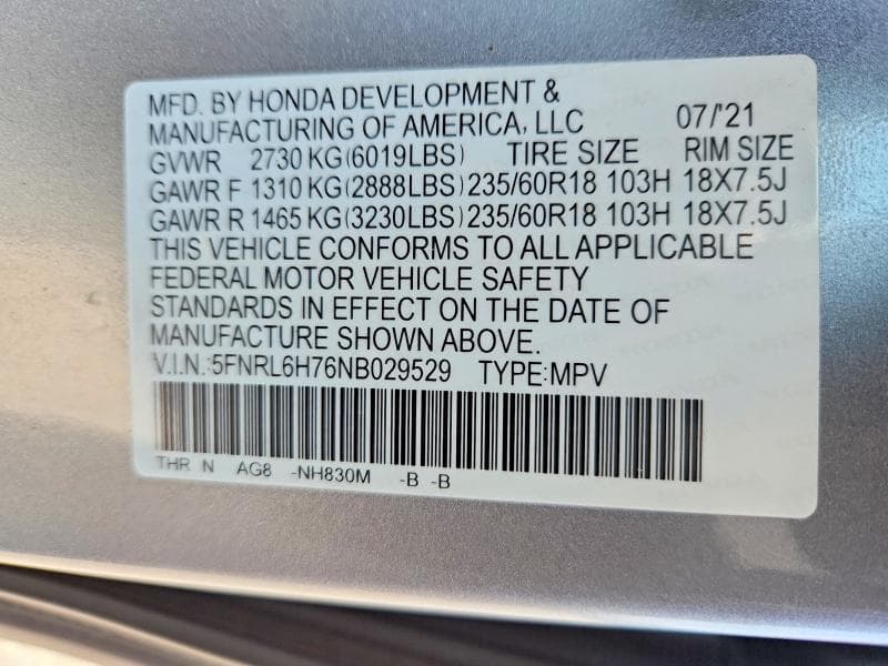 2022 HONDA ODYSSEY EXL 13